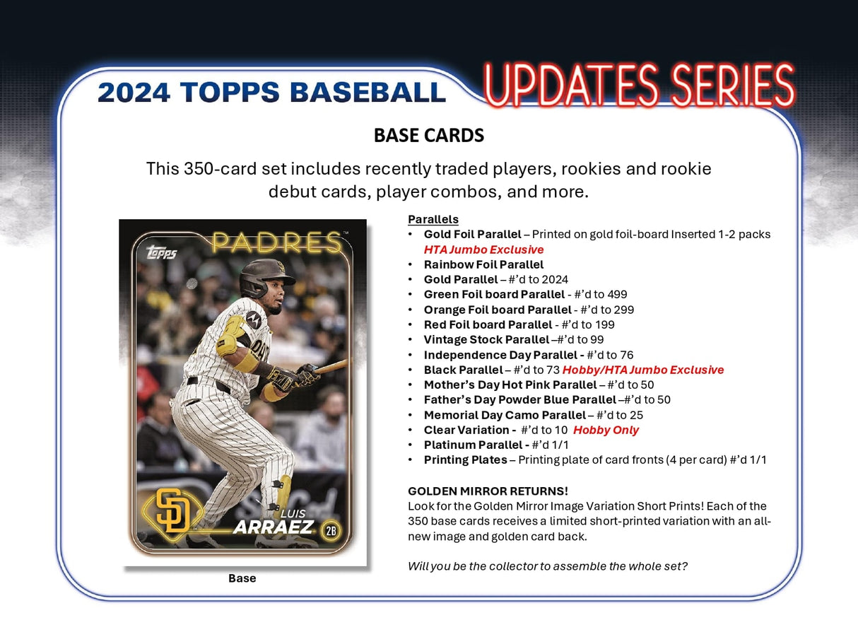 Topps Update Series Baseball 2024 - Hobby Box