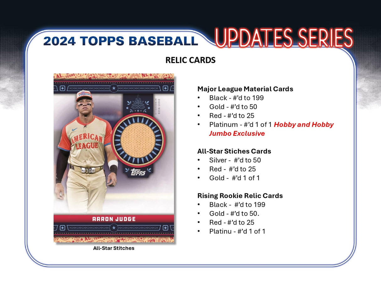 Topps Update Series Baseball 2024 - Hobby Box