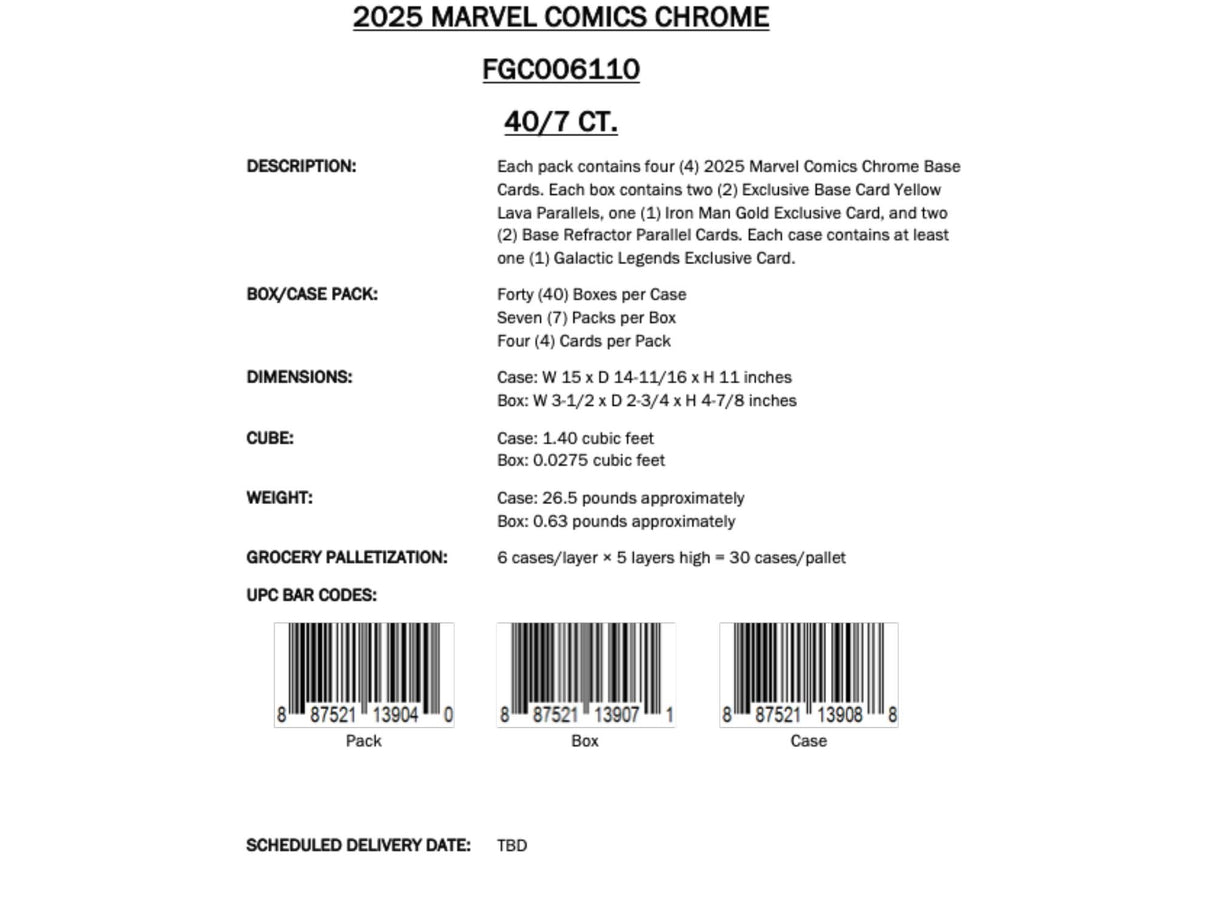 Topps Chrome Marvel 2025 - Value Box
