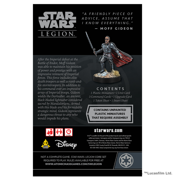 Star Wars Legion - Moff Gideon (Commander Expansion)