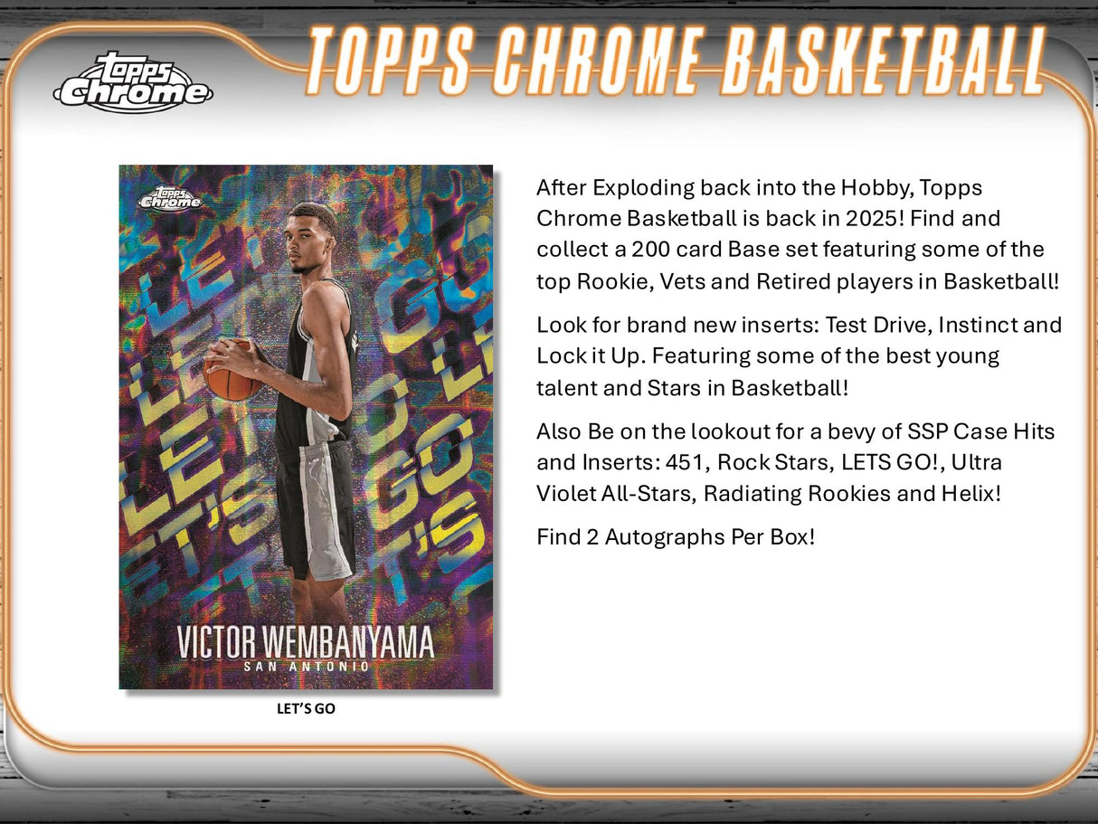 Topps Chrome Basketball 2024/25 - Hobby Box