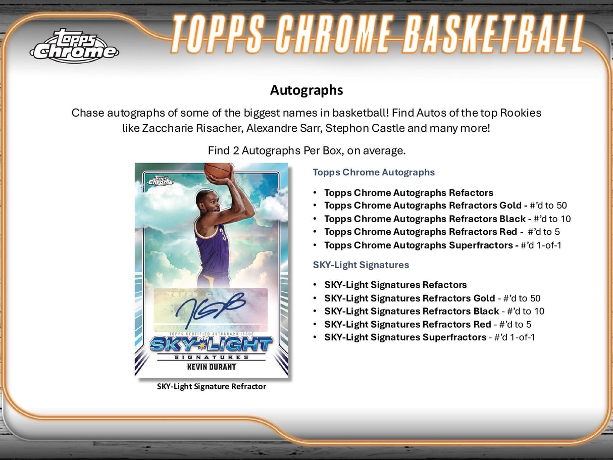 Topps Chrome Basketball 2024/25 - Hobby Box