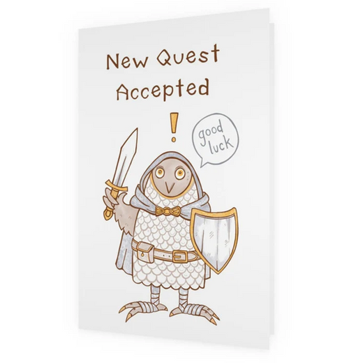 Postkort: New Quest Accepted! (med kuvert)