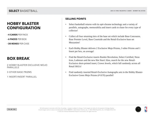 Panini Select Basketball 2024/25 - Hobby Blaster Box
