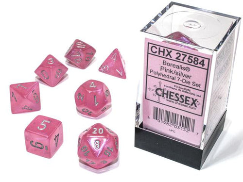 Borealis™ – Polyhedral Light Pink/silver 7-Die Set