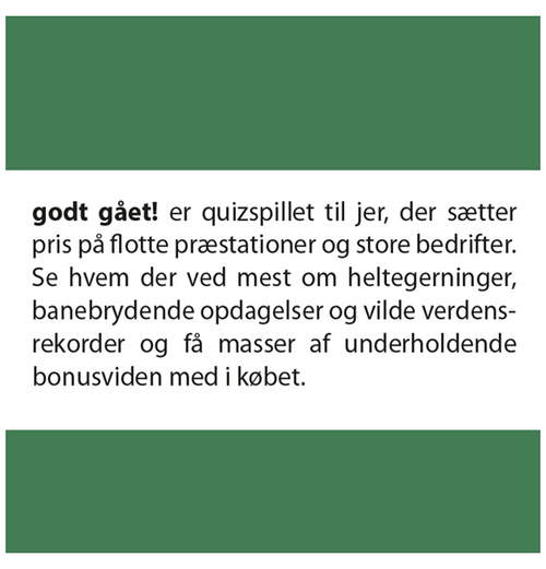 Quickie: Godt Gået! (Dansk)