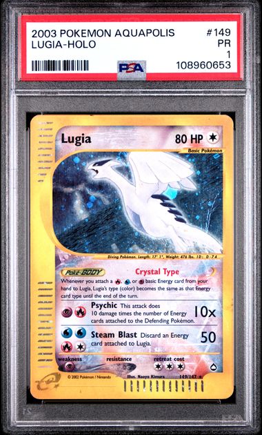 Lugia-Holo #149 PSA 1 [Pokemon Aquapolis 2003]