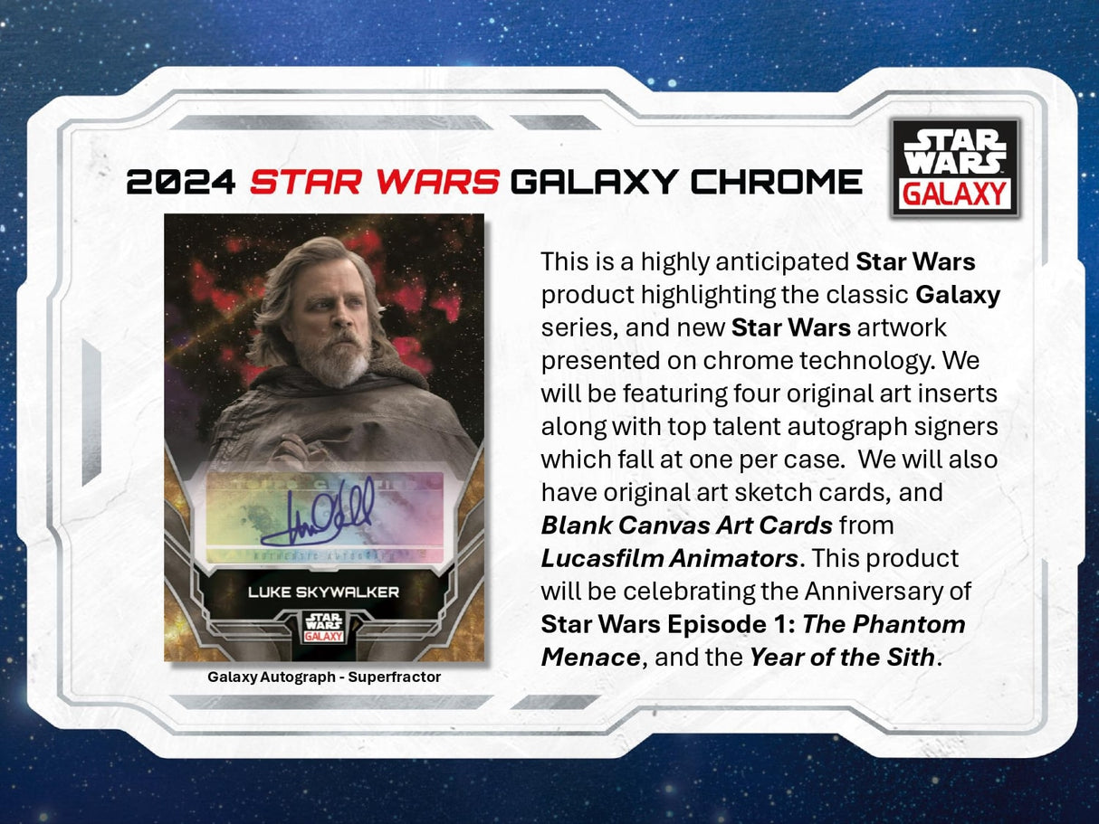 Topps Chrome Star Wars Galaxy 2024 - Hobby Box