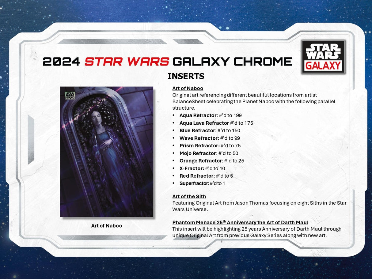 Topps Chrome Star Wars Galaxy 2024 - Hobby Box