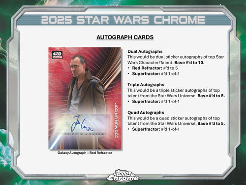 Topps Star Wars Chrome Galaxy 2025 - Hobby Box