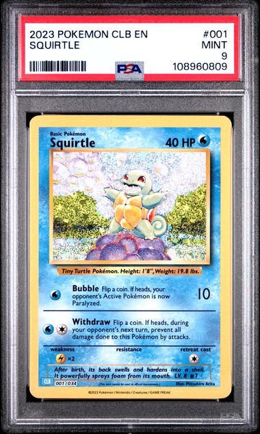 Squirtle #1 PSA 9 [Pokemon CLB Trading Card Game Classic 2023]