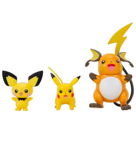 Pokemon: Select Evolution - Pichu Pikachu & Raichu