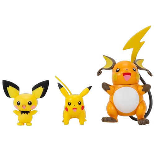 Pokemon: Select Evolution - Pichu Pikachu & Raichu