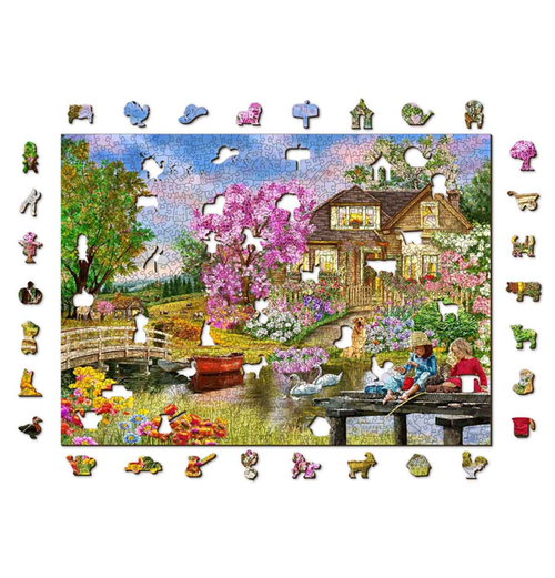 Springtime Cottage - 1000 (puslespil)