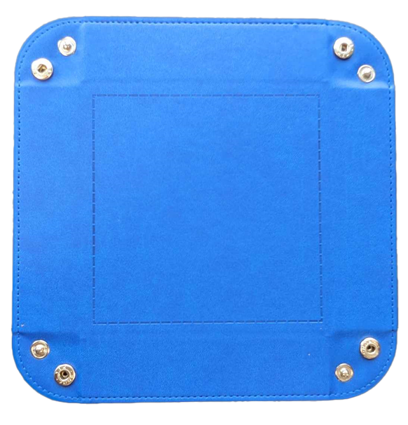 Square Folding Dice Tray - Blue