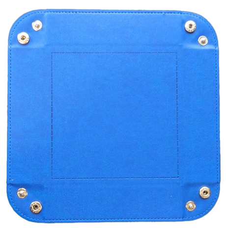 Square Folding Dice Tray - Blue