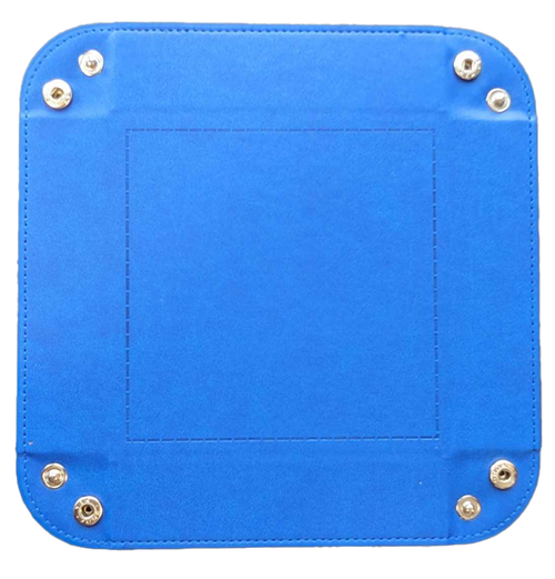 Square Folding Dice Tray - Blue