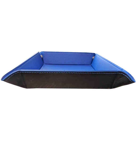Square Folding Dice Tray - Blue