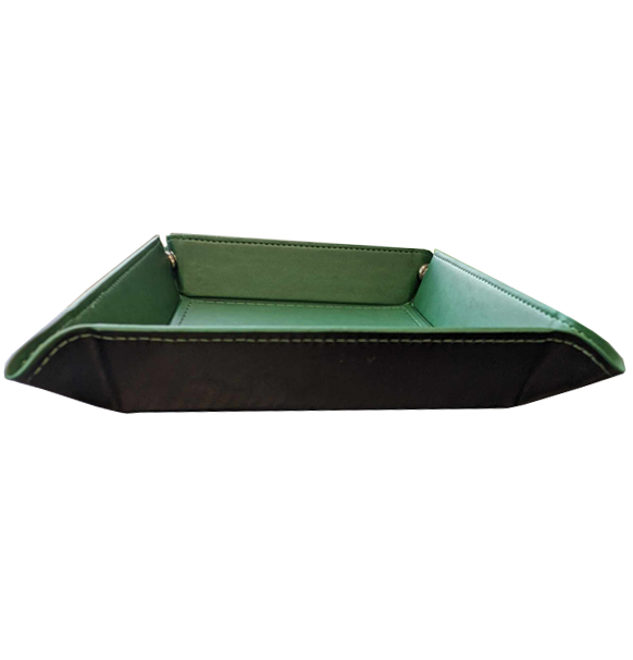 Square Folding Dice Tray - Green