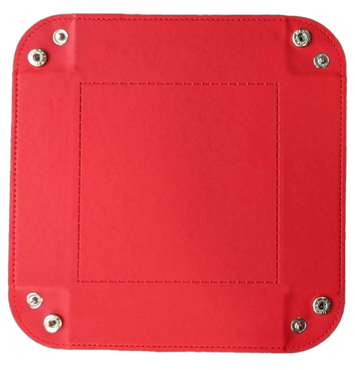 Square Folding Dice Tray - Red