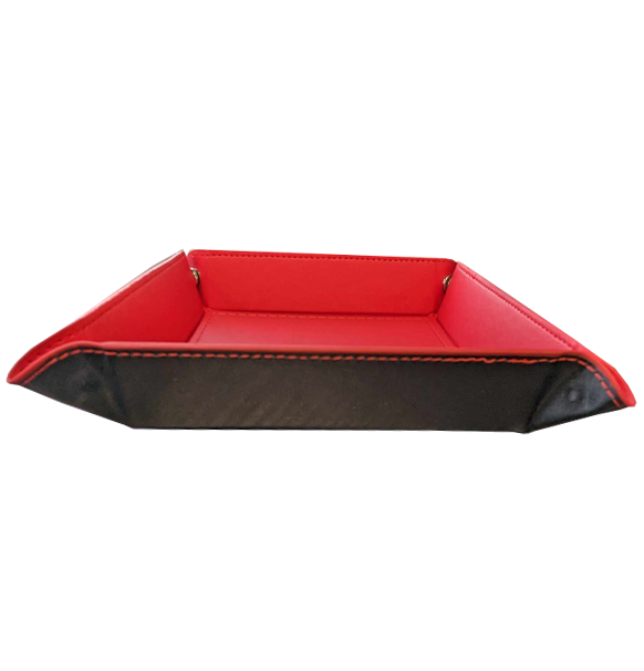 Square Folding Dice Tray - Red