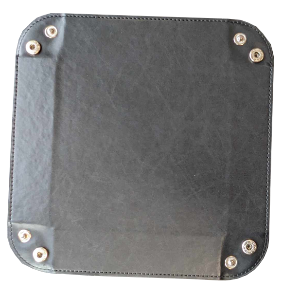 Square Folding Dice Tray - Black