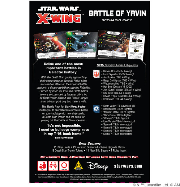 (Åbnet) X-Wing: Battle of Yavin - Scenario Pack (Eng)