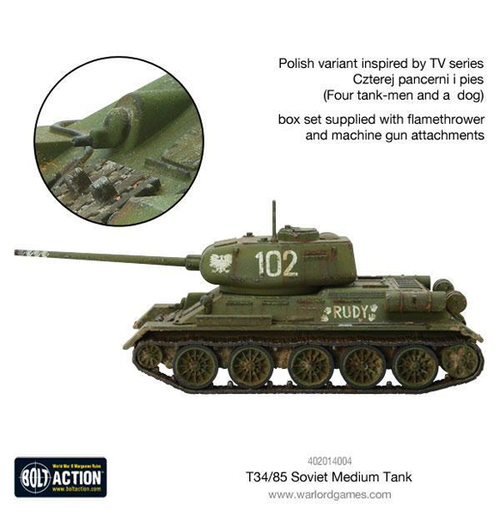 Bolt Action:  T-34/85 Medium Tank (Eng)