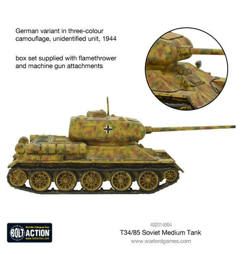 Bolt Action:  T-34/85 Medium Tank (Eng)