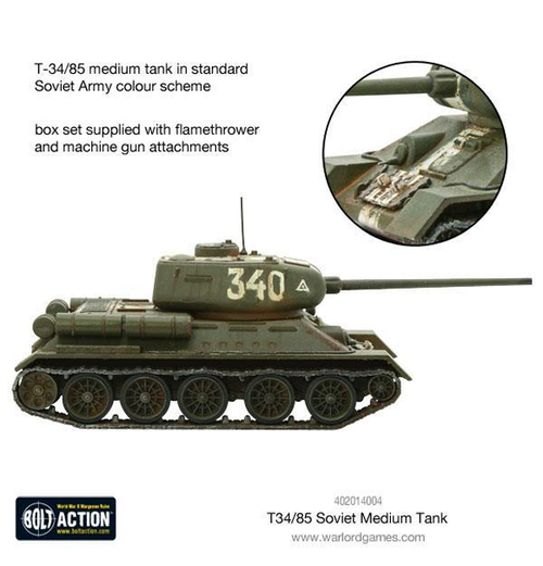 Bolt Action:  T-34/85 Medium Tank (Eng)