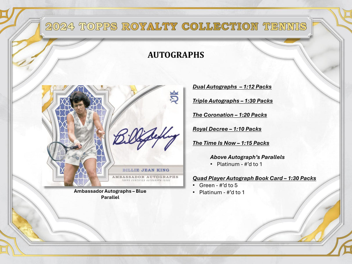 Topps Royalty Tennis 2024 - Hobby Box
