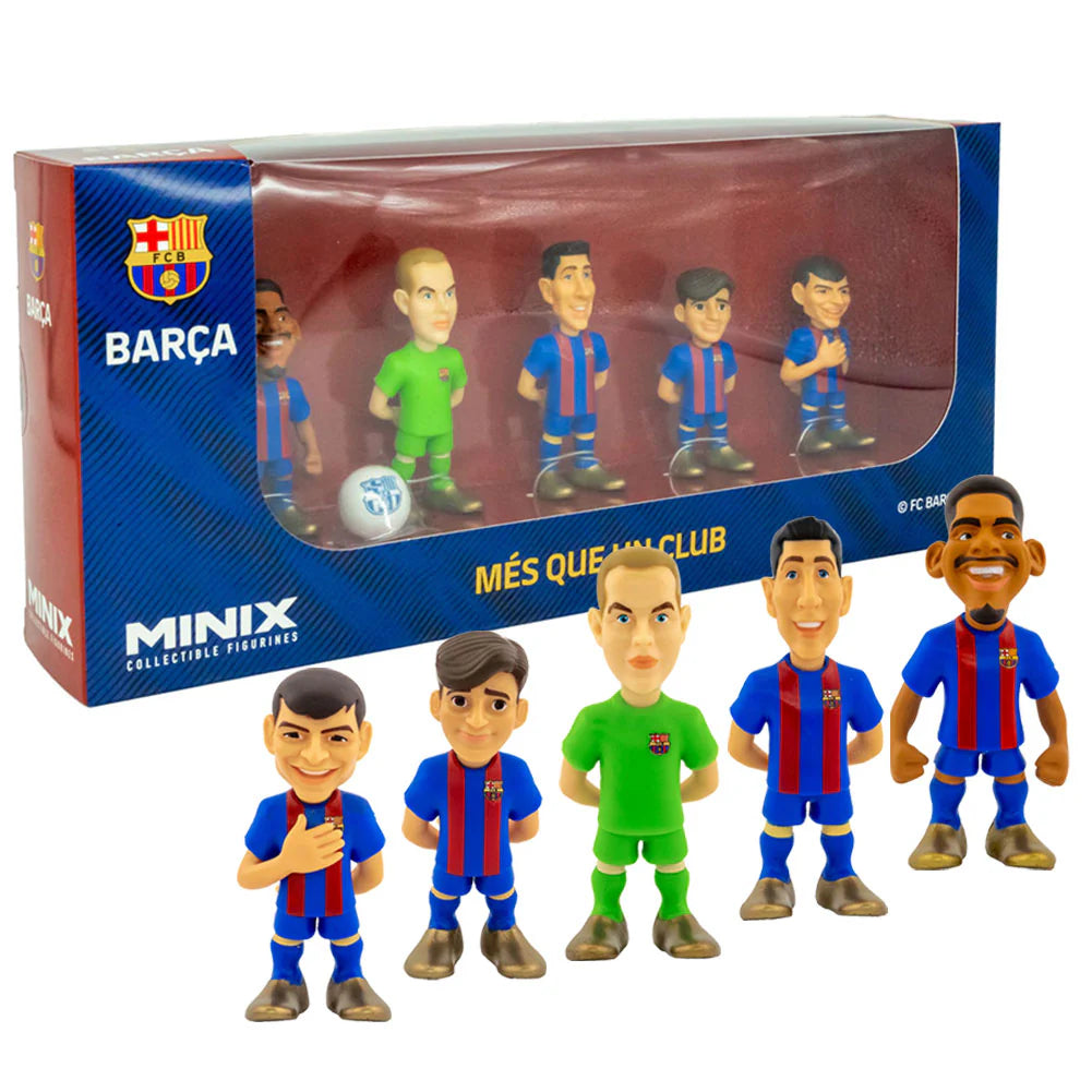 Minix Football - FC Barcelona 5 Pack 7cm