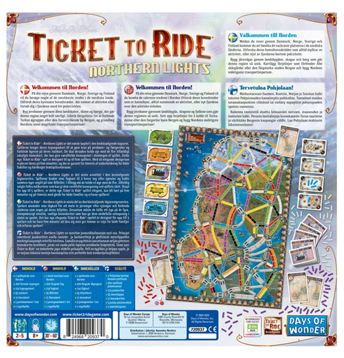 Ticket to Ride: Northern Lights (Dansk)