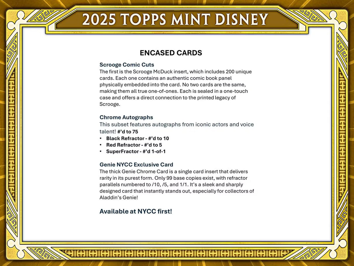 Topps Disney Mint 2025 - Hobby Box