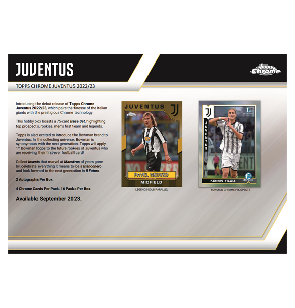 Fodboldkort Topps Juventus Chrome 2022/23 - Hobby Box