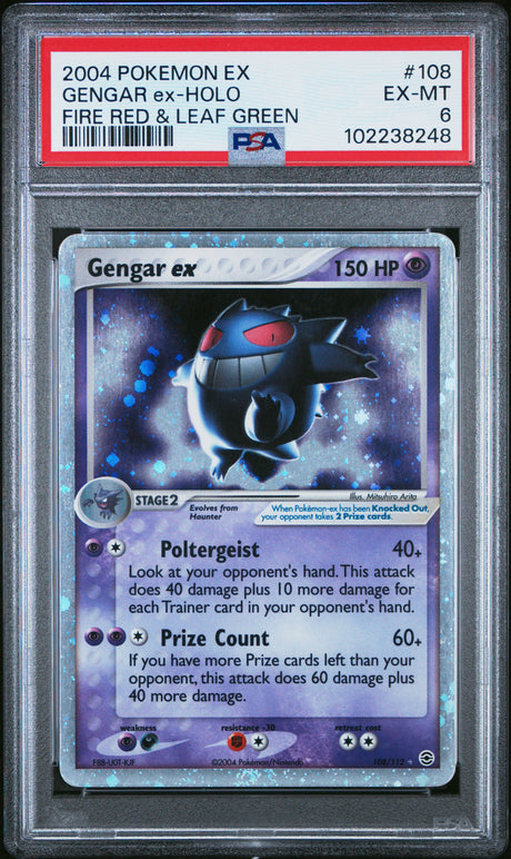 Gengar Ex-Holo [Fire Red & Leaf Green] #108 PSA 6 [Ex Fire Red & Leaf Green 2004]