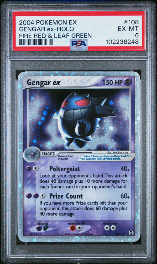 Gengar Ex-Holo [Fire Red & Leaf Green] #108 PSA 6 [Ex Fire Red & Leaf Green 2004]