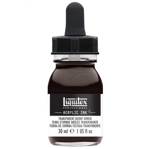 Liquitex Acrylic Ink - Transparent Burnt Umber 30ml