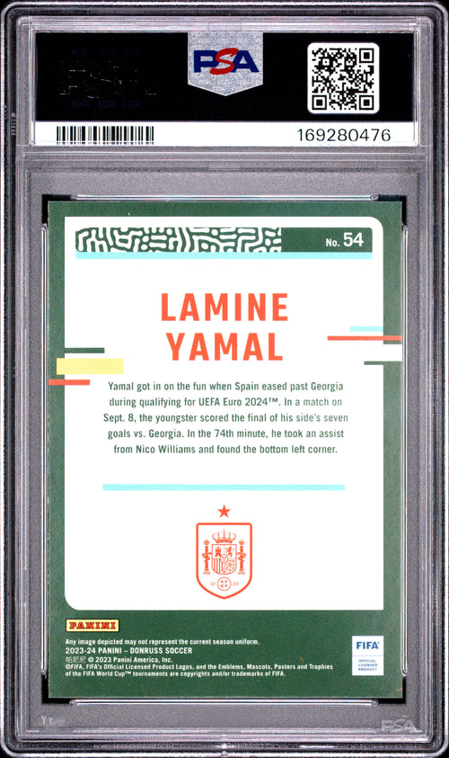 Lamine Yamal #54 Panini Donruss FIFA 2023-24 PSA 10