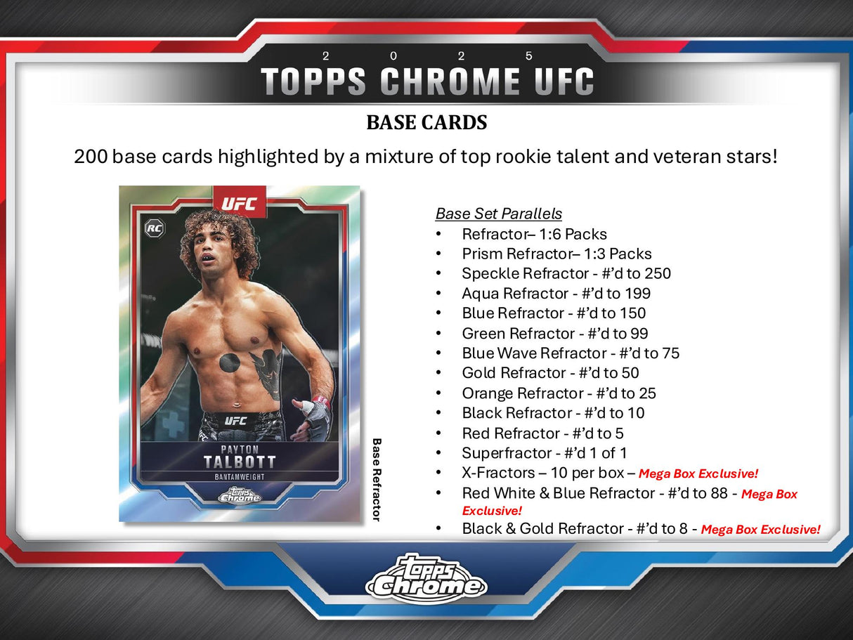 Topps Chrome UFC 2025 - Mega Box