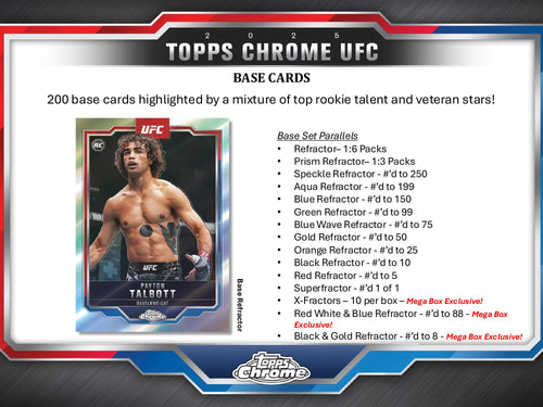 Topps Chrome UFC 2025 - Mega Box