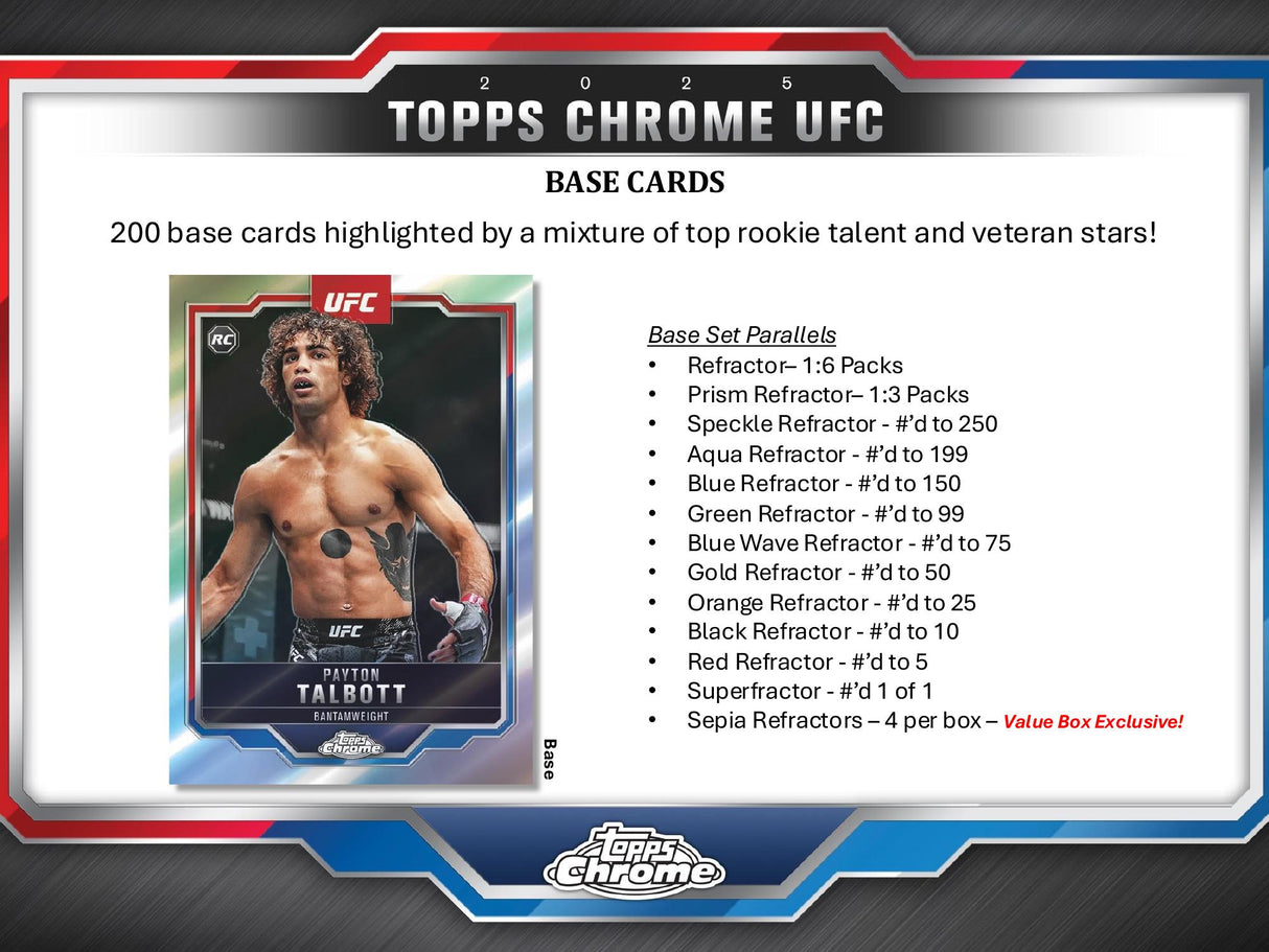 Topps Chrome UFC 2025 - Value Box