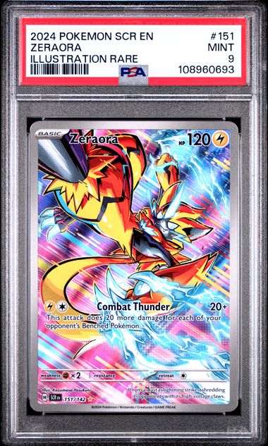 Zeraora [Illustration Rare] #151 PSA 9 [Pokemon Stellar Crown 2024]