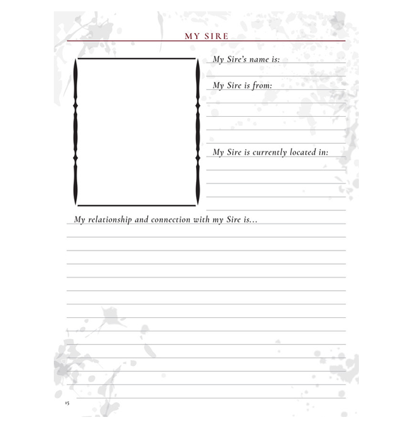 Vampire The Masquerade: 5th edition - Character Journal (Eng)
