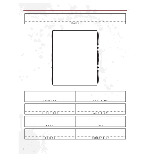Vampire The Masquerade: 5th edition - Character Journal (Eng)