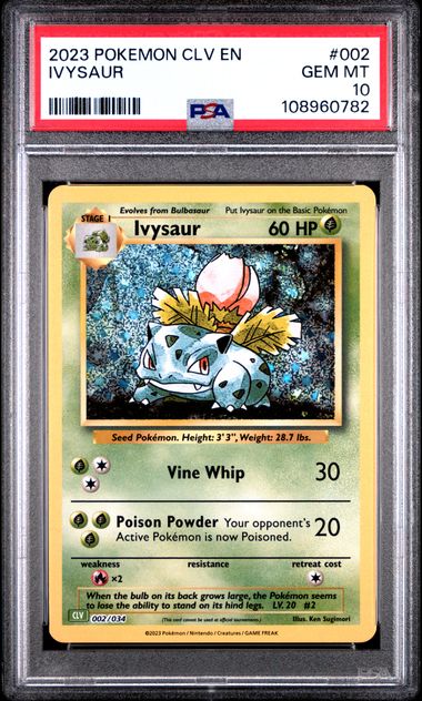 Ivysaur #2 PSA 10 [Pokemon CLV Trading Card Game Classic 2023]