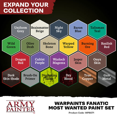 Army Painter: Warpaints Fanatic Most Wanted Paint Set