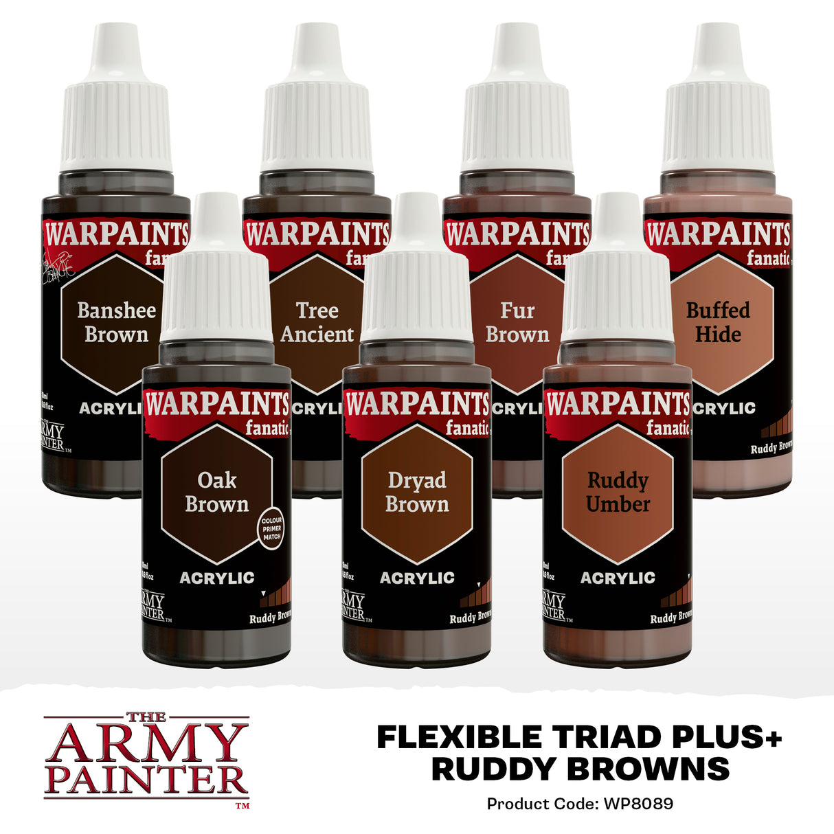 Army Painter: Flexible Triad PLUS+ Ruddy Browns - Paint Set