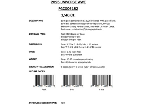 Topps WWE Universe 2025 - Value Box