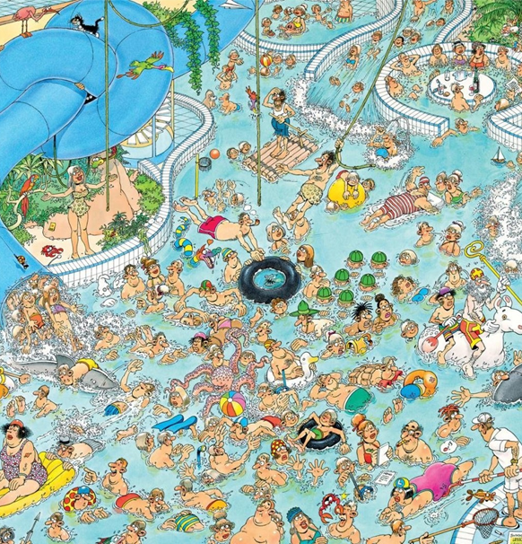 Jan Van Haasteren: Whacky Water World 1000 (Puslespil)